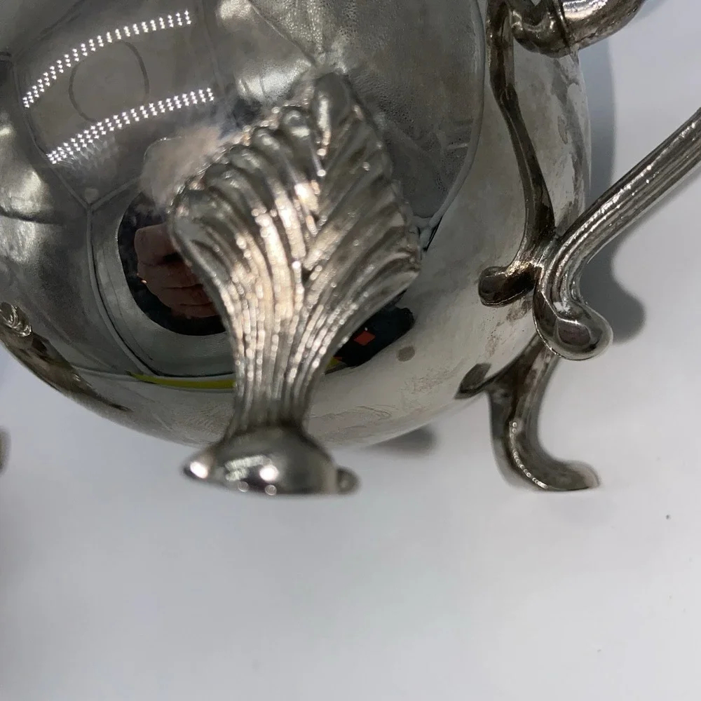 Sheridan Taunton Sugar & Creamer Set Vintage Silver Plated Footed Bowl & Pitcher